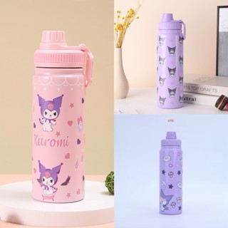  Bình Nước Cute Kuromi 800ml – Bình Giữ Nhiệt Họa Tiết Hoạt Hình Dễ Thương Phong Cách Hàn Quốc 