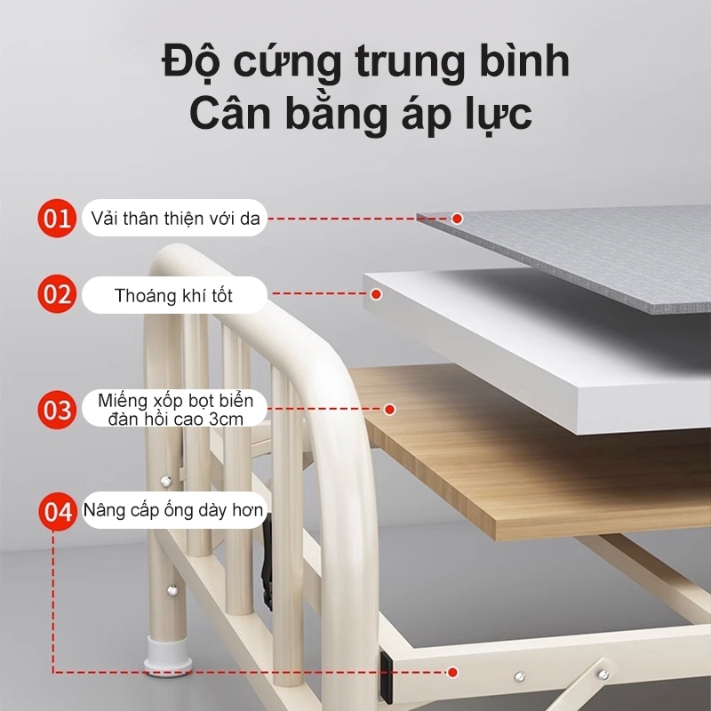 GUOGUO Giường Gấp Gọn Tiết Kiệm Không Gian, Siêu Bền, Tải Trọng Lớn | BigBuy360 - bigbuy360.vn