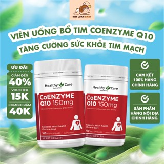 [CHÍNH HÃNG] Viên uống bổ tim CoEnzyme Q10 150mg Healthy Care của Úc tăng cường sức khỏe tim mạch 100 Viên