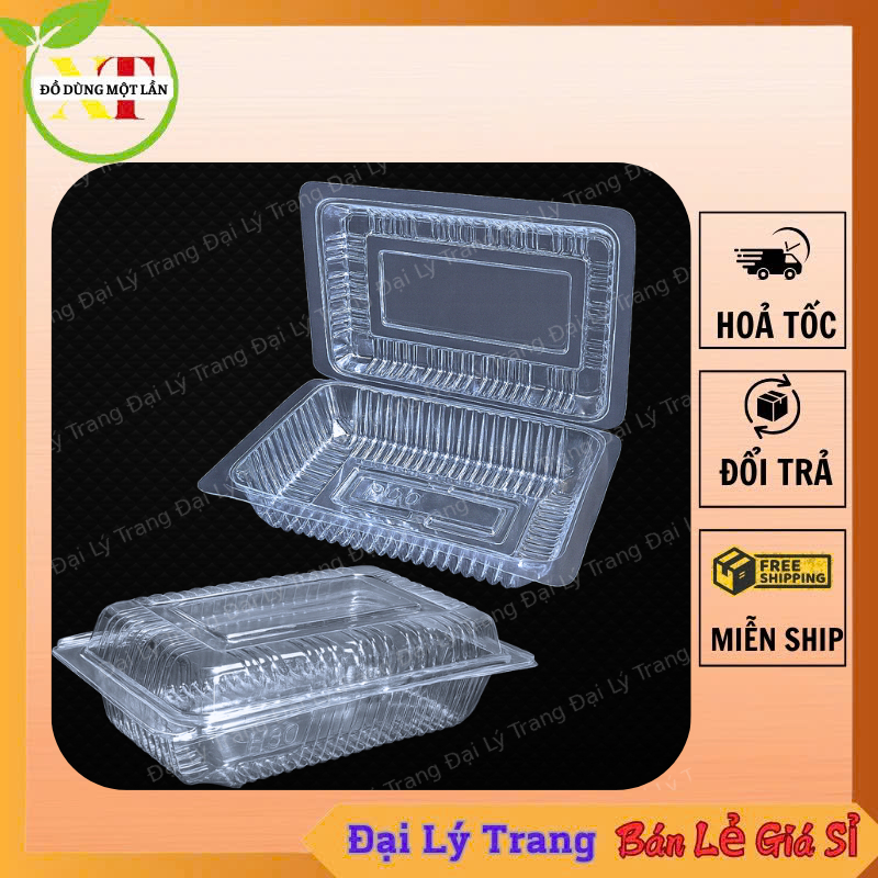 ( Lốc 100 ) Hộp Đựng Bánh H30 / H50 / H55 / H25 / H52 BẰNG , CAO Nhựa Pet _ đại lý trang