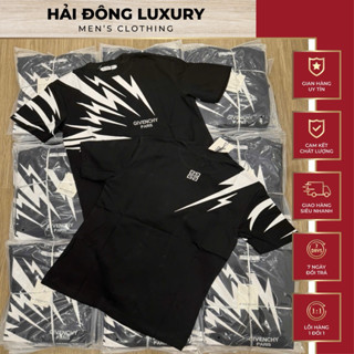 Áo Phông Nam Nữ GVCC Tia Sét Logo Chữ Thêu Bản In Hoạ Tiết Siêu Nét,Lên Fom Đẹp Keng