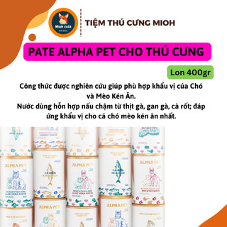 Pate Chó Mèo Alpha Pet 400g, Pate rau củ cho thú cưng