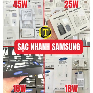 Bộ Sạc Nhanh Samsung Đầy Đủ Các Loại 18W, 25W, Hỗ Trợ Sạc Nhanh, Bảo Hành 6 Tháng