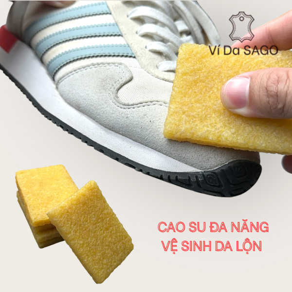 Cao su đa năng vệ sinh da lộn, làm sạch đồ da lộn - Ví Da SAGO