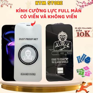 Kính cường lực iphone MKING, không lẹm màn hình, có bảo vệ loa 11 12 13 14 15 16 Promax ,16Pro Plus 17Promax air