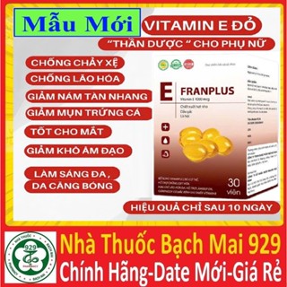 Combo Viên uống đẹp da Vitamin E Đỏ Nga Mirrolla Sanofi 270mg & 400mg 9600 4000 franplus -chính hãng
