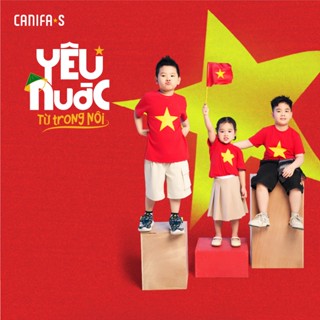 Áo thun cờ đỏ sao vàng CANIFA S áo phông Việt Nam cho bé cộc tay cotton mềm mại 3TS25S014