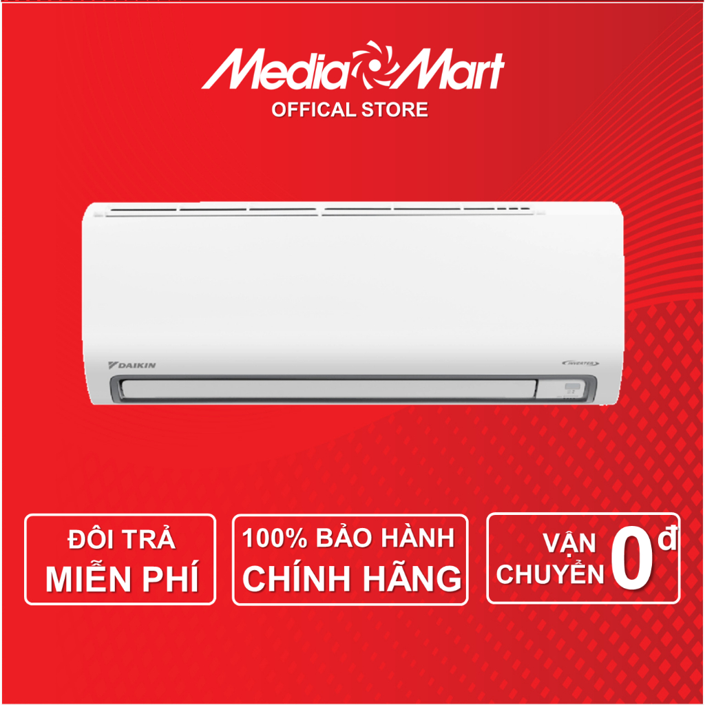 Điều hòa Daikin 1 Chiều Inverter 1.5HP-12.300Btu/1.5Hp ATKB35ZVMV-Hàng chính hãng có bảo hành