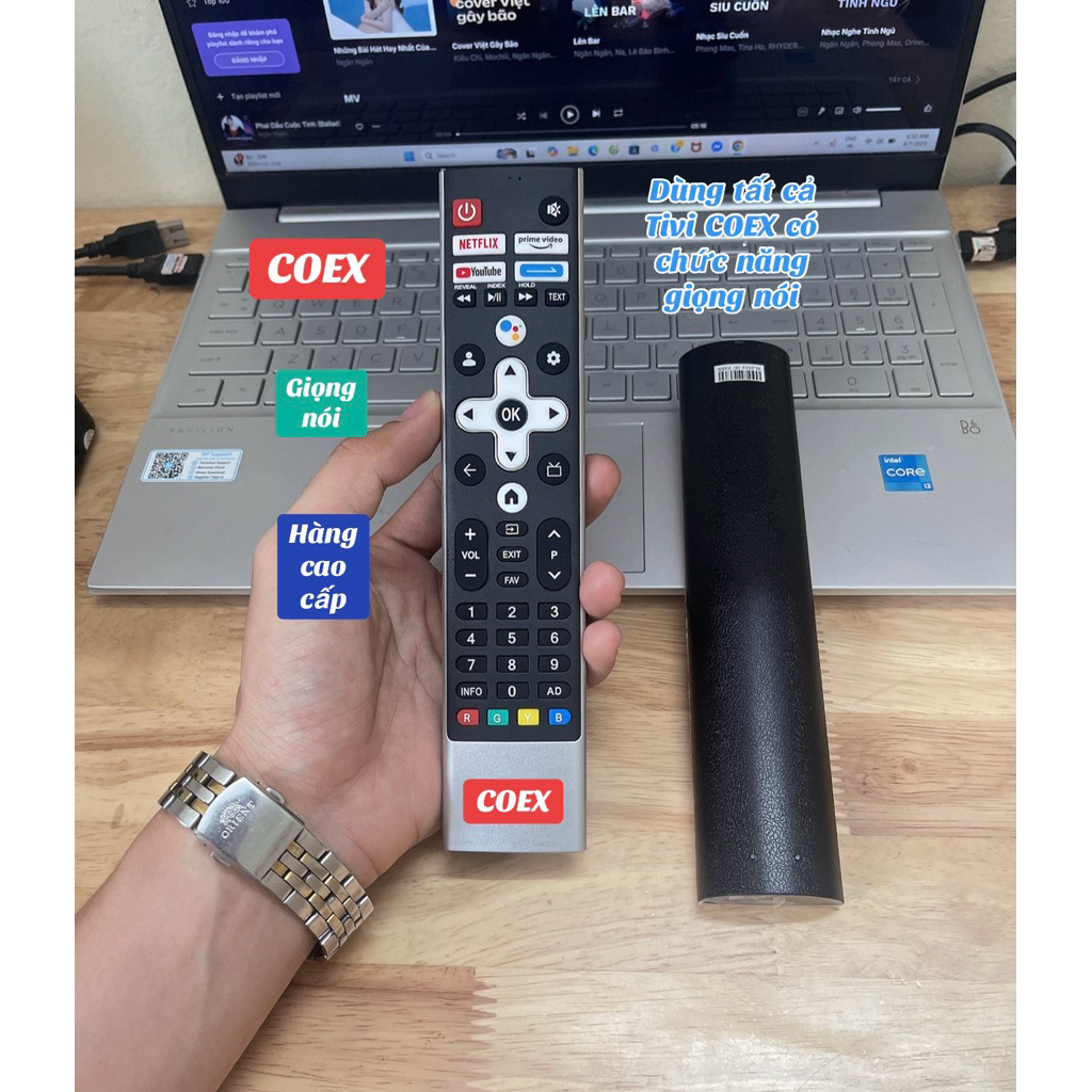 Remote điều khiển Tivi COEX hàng Zin cao cấp( Dùng chung tất cả Tivi COEX)