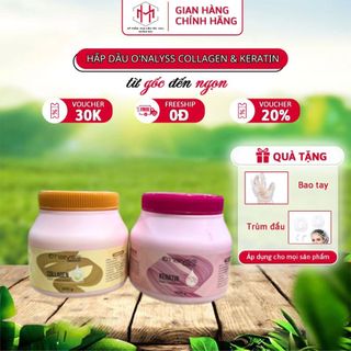 Hấp Dầu O'NALYSS COLLAGEN & KERATIN 1000ml Phụ Liệu Tóc Huỳnh Mai,Hấp Dầu Tó Dành Cho Tóc Khô
