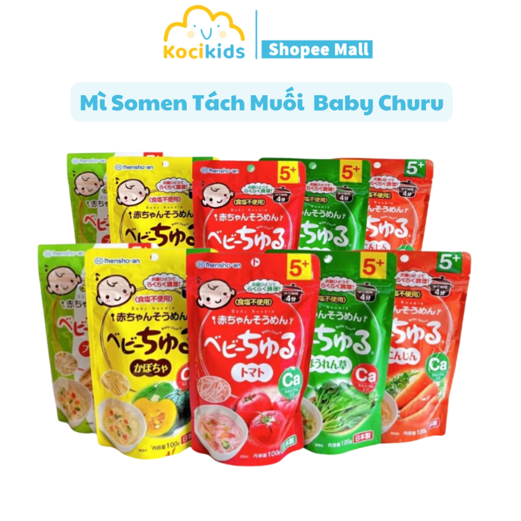 Mì Somen Tách Muối BABY CHURU MEIWA Nhật - An Toàn Cho Bé Từ 5 Tháng Tuổi