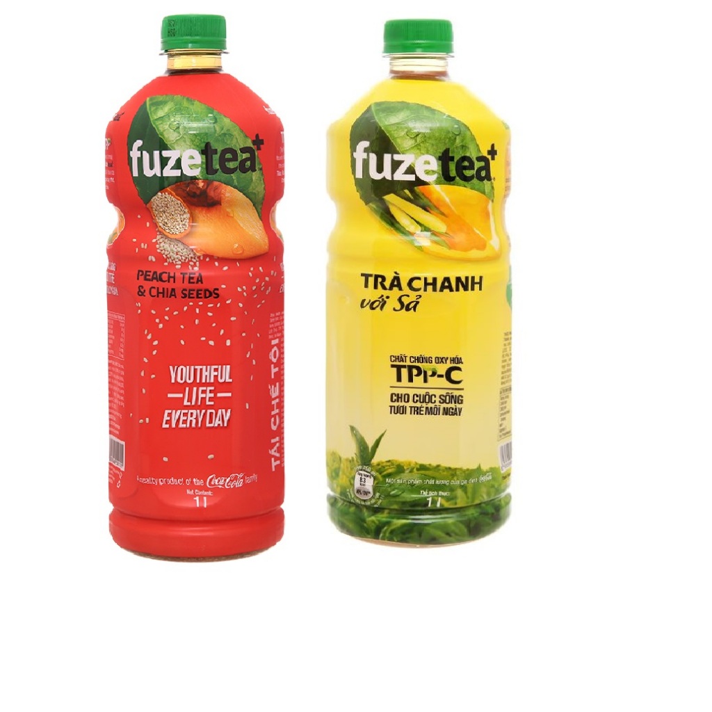 (COMBO 2 CHAI) Trà Chanh sả Fuze - 1 Lít/chai