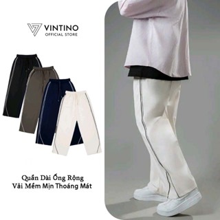  Quần Dài Nam VINTINO Vải Gió Cạp Chun Co Giãn Ống Rộng Thoải Mái Phong Cách QDG 