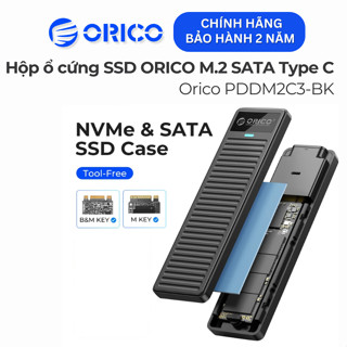 Box ổ cứng SSD M.2 SATA & NVME Type C USB3.1 GEN2 10Gbps ORICO PDDM2C3 - HÀNG CHÍNH HÃNG, BẢO HÀNH 24 THÁNG