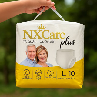 Combo 10 miếng bỉm quần người già NXcare cao cấp đủ szie M ,L, XL
