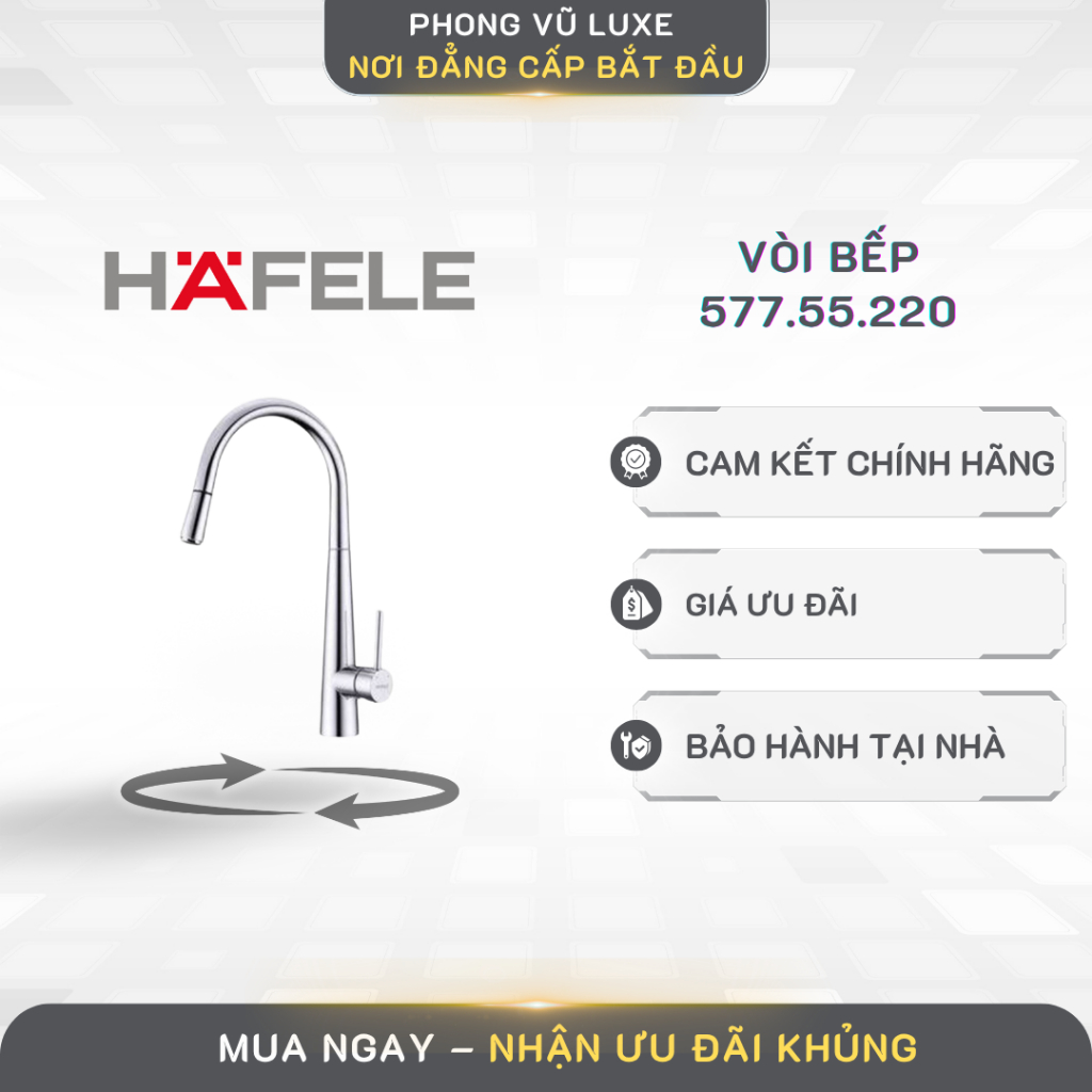Vòi rửa bát Hafele HT21-CH1P245 577.55.220