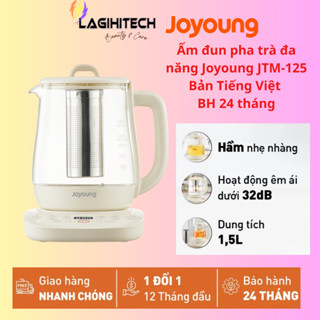   LIVE  Ấm đun pha trà đa năng Joyoung JTM-125  1.5L 800W  sôi nhanh giữ ấm hẹn giờ- BH 24 Tháng - Hàng Chính Hãng 