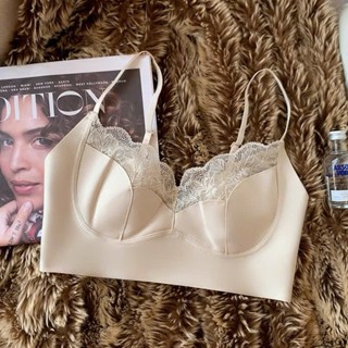 Áo ngực bralette 2 dây Áo bra su đúc phối ren gợi cảm đệm mỏng ôm dáng nâng ngực vừa B 614