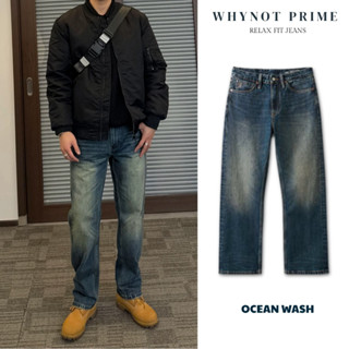  Quần Jean Nam Ống Suông Đứng Màu Xanh Đậm Ocean Wash WN PRIME Quần Bò Nam Nữ Suông Rộng Có BigSize 
