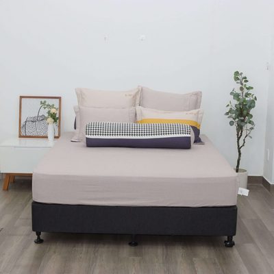 Bộ ga chun/ bộ ga giường drap giường K-Bedding by Everon chất vải 100% Cotton (Không bao gồm chăn)