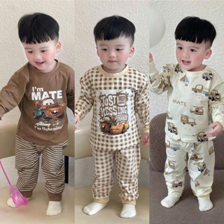 sét bộ thu đông cho bé trai chất liệu cotton mềm họa tiết in hình dễ thương size 8-20kg