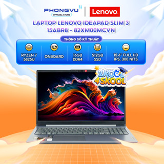Laptop Lenovo IdeaPad Slim 3 15ABR8 - 82XM00MCVN (AMD Ryzen 7-5825U) - Bảo hành 24 tháng