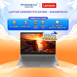  Laptop Lenovo V15 G4 IRU - 83A100PMVN  Core i5-13420H  Onboard graphics  16GB  512GB  Windows 11  - Bảo hành 24 tháng 