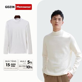 Áo giữ nhiệt nam co dãn dài tay thu đông có cổ cao chất liệu nỉ nhung cao cấp ấm áp Gozin Menswear
