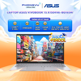 Laptop Asus Vivobook 15 X1504VA-BQ165W (Core 5 120U/ Onboard graphics/ 16GB/ 512GB/ Windows 11) - Bảo hành 24 tháng