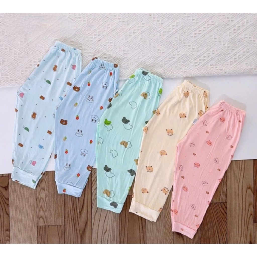 Set 5, 10 quần dài thun lạnh cho bé 4-14kg