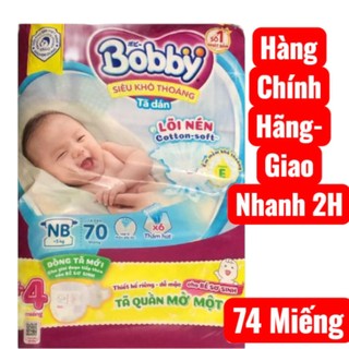  Bỉm Tã dán sơ sinh Bobby sx70 miếng dưới 5kg An Toàn Cho Da Bé 