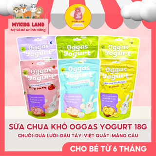   TÚI LỚN 18g  Sữa Chua Khô Sấy Lạnh OGGAS YOGURT – Dinh Dưỡng Từ Sữa Tươi & Trái Cây An Toàn Cho Bé Từ 6 Tháng+ 