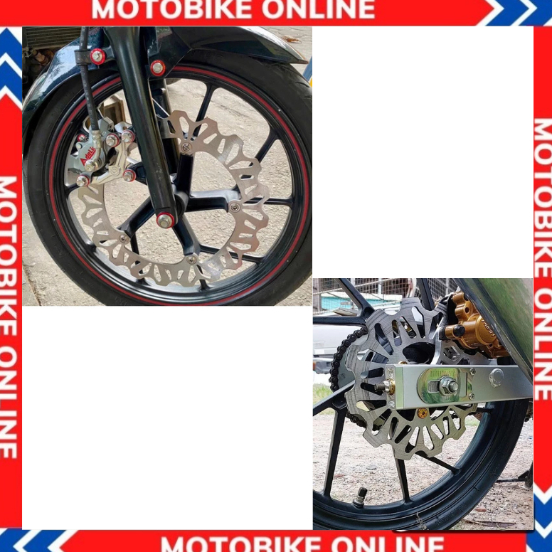 Cặp Đĩa thắng Raider FI gắn mâm zin ( Đĩa trước size 320mm+ Đĩa sau 220mm+190mm)