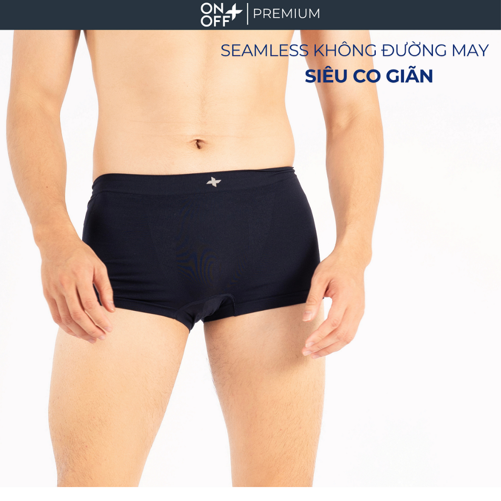 Quần lót nam dáng boxer seamless không đường may ONOFF PREMIUM dệt lỗ thoáng khí, co giãn thỏa mái  