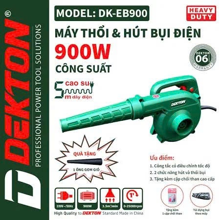 Máy Thổi & Hút Bụi Điện Dekton 900W / DK-EB900 / Nhỏ Gọn Lượng Gió Thổi Siêu Mạnh - Bảo Hành 6 tháng