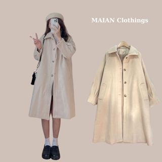 Áo dạ nữ dáng dài cao cấp 2 lớp AD8127, kiểu áo khoác ngoài mùa đông 4 cúc túi chéo tay bo thời trang hàn quốc màu be