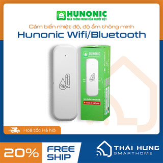 Cảm biến nhiệt ẩm Hunonic Wifi/Bluetooth, kết hợp tạo ngữ cảnh, theo dõi qua app trên điện thoại