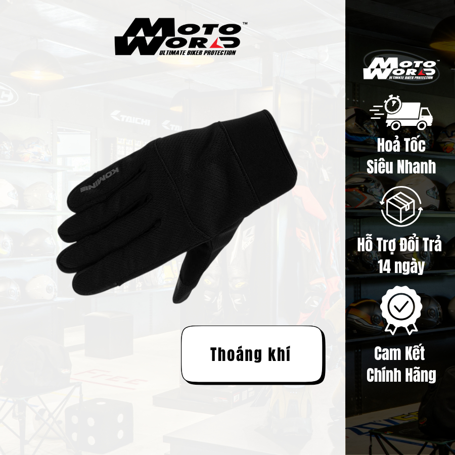 KOMINE GK-261 Motorcycle Mesh Riding Gloves