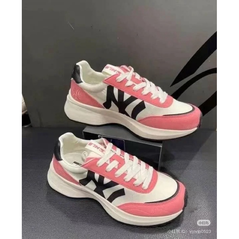 CHÍNH HÃNG Giày thể thao MLB Chunky Jogger hồng sale có sẵn