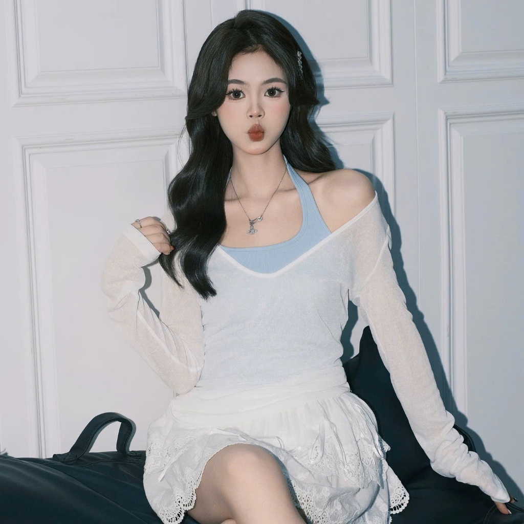 [SET 2 MÓN] Set Áo Thun Giấy Đi Biển Kèm Áo Yếm Choàng Cổ Phong Cách Hàn Quốc Phù Hợp Mùa Hè Giveme.clothing_saigon | BigBuy360 - bigbuy360.vn
