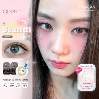   OLENS  Kính áp tròng 1 NGÀY SCANDI GRAY chính hãng KOREA | Lens cận 1 ngày | LENSFORGIRLSS 