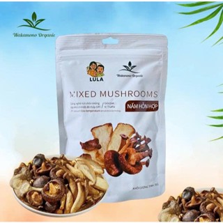  Nấm mix vị Truffle sấy giòn 55g gói  không dầu ăn vặt healthy giòn rụm ăn ngon 