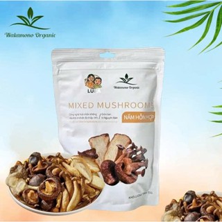 Nấm mix vị nguyên bản sấy giòn 55g/gói, không dầu, ăn vặt healthy giòn rụm, ăn ngon..