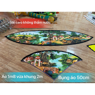 áo diều đồng quê vừa khung 2m - 2m5 - 3m - Vải caro