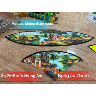 áo diều đồng quê vừa khung 2m - 2m5 - 3m - Vải caro