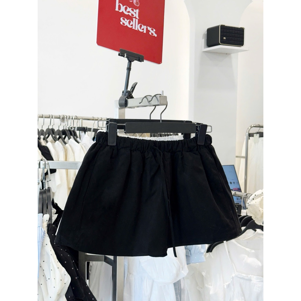 (ẢNH OLDSCHOOL) Chân váy quần kaki dáng ngắn chữ A rút dây dáng xoè CV118 | BigBuy360 - bigbuy360.vn