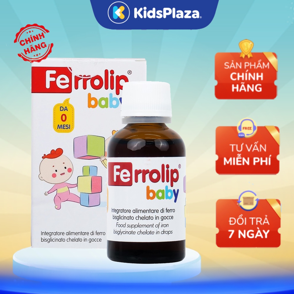 Sắt Ferrolip Baby 30ml cho bé 0M+ chính hãng KidsPlaza