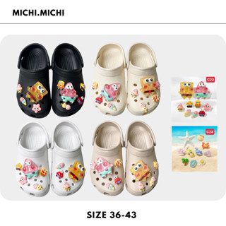 Dép Sục Quai Hậu ( Có Chữ ) Dáng Classic Nhiều Màu Dép Bọt Biển Nam Nữ Dễ Thương, Mang Êm, Hỗ Trợ Đổi Size - Michi.Michi