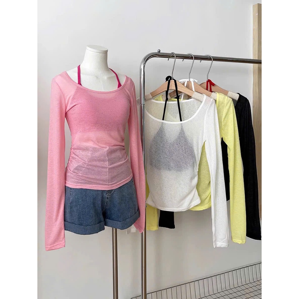 [TẶNG KÈM ÁO BRA] Set Hai Mảnh Cotton Xuyên Thấu Mỏng Mát Dáng Dài Kèm Áo 2 Dây Trong Mặc Mát Mùa Hè Đi Biển Không Nóng | BigBuy360 - bigbuy360.vn