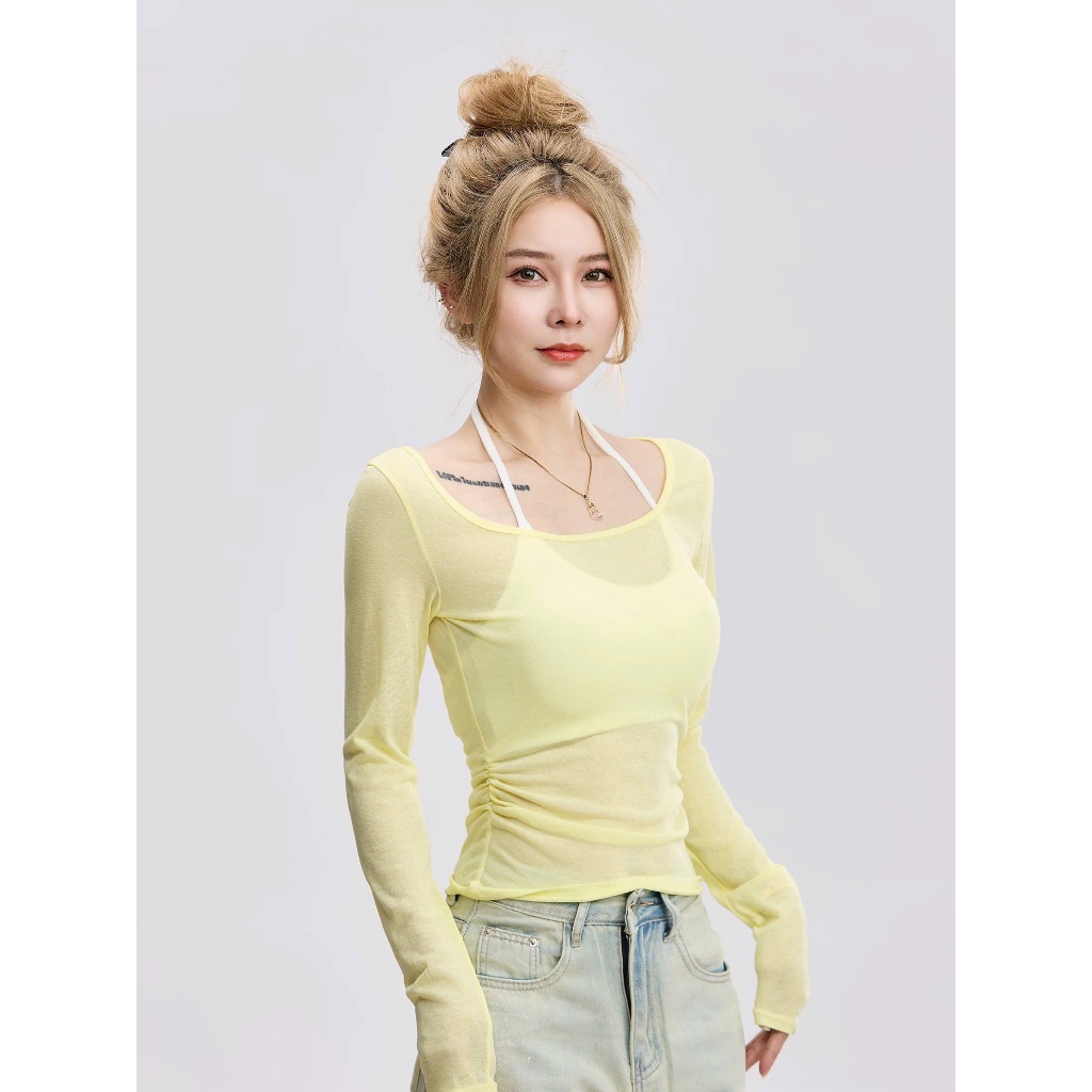 [TẶNG KÈM ÁO BRA] Set Hai Mảnh Cotton Xuyên Thấu Mỏng Mát Dáng Dài Kèm Áo 2 Dây Trong Mặc Mát Mùa Hè Đi Biển Không Nóng | BigBuy360 - bigbuy360.vn